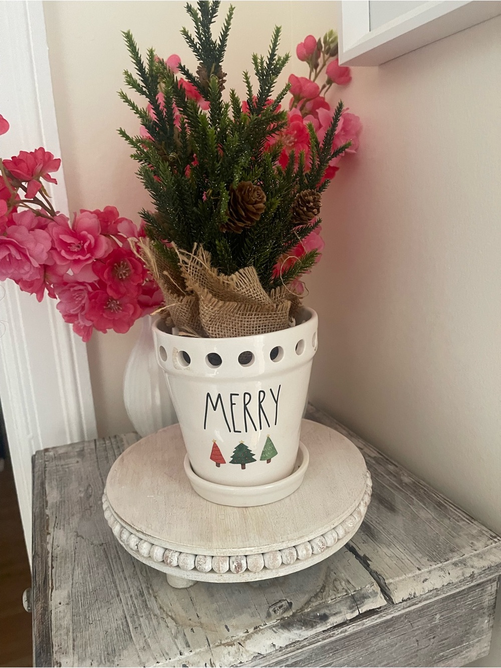 Rae Dunn Merry Holiday Ceramic Planter